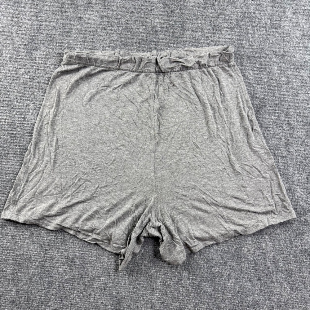 Skims Sleep Shorts M Gray Rayon Spandex Knit Lounge Pajamas Womens